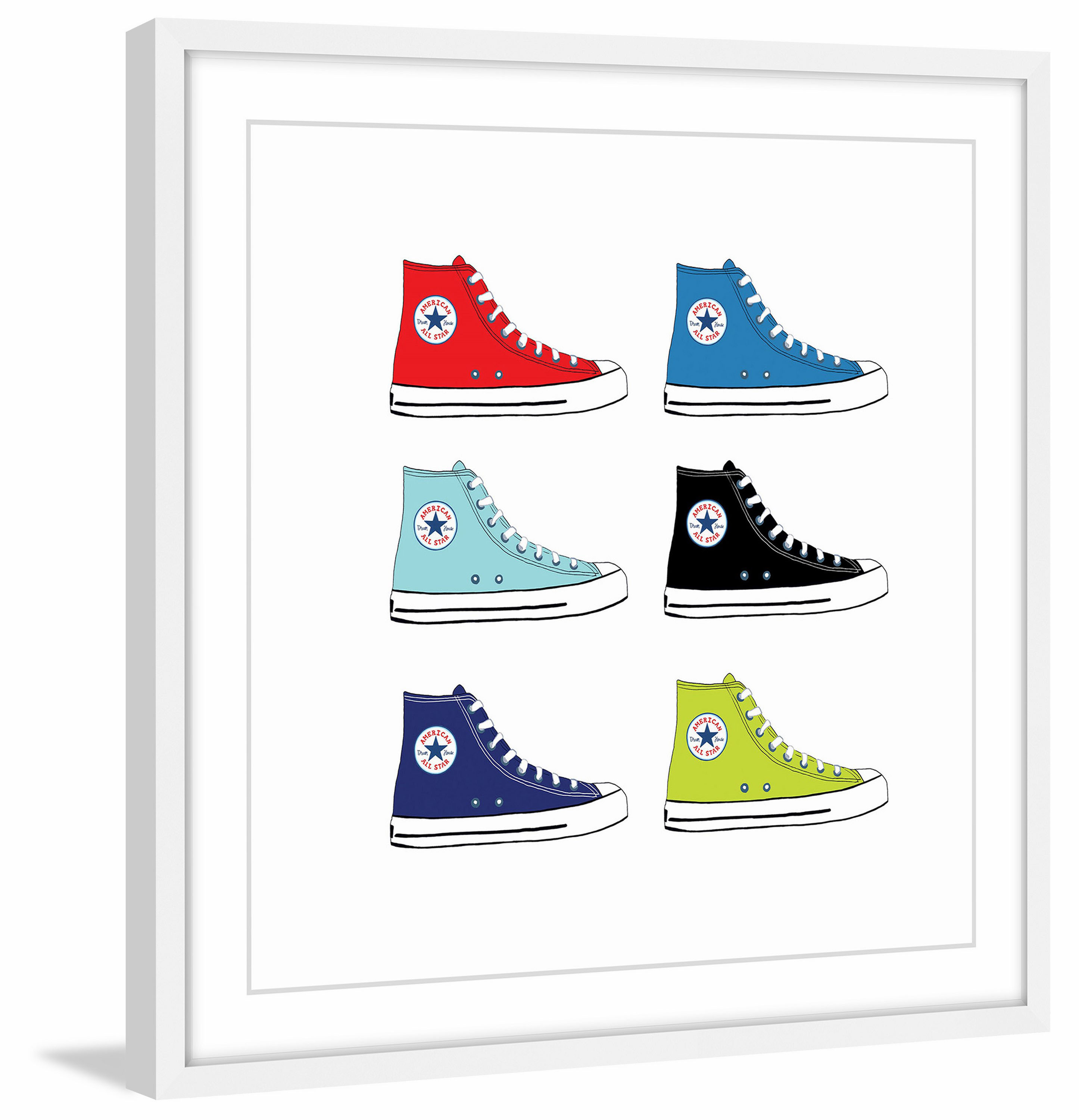 "Classic Kicks" Framed Painting Print
