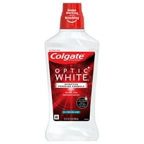 Colgate Optic White Whitening Mouthwash, Fresh Mint, 32 fl oz