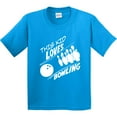 thumbnail image 3 of Inktastic This Kid Loves Bowling Youth T-Shirt, 3 of 5