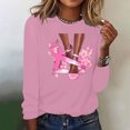 thumbnail image 5 of VKOYWKM Breast Cancer Tee Shirts Women Breast Cancer Awareness Tshirt Long Sleeve Pink Ribbon Graphic Tees Cancer Fight Crew Neck Sweatshirt Tee Tops, 5 of 5