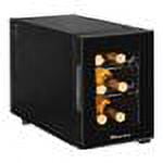 Magic Chef 6-Bottle Single-Zone Wine Cooler in Black