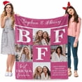 thumbnail image 3 of Personalized Besties Blanket with Photo Collage - Customized Throw Blanket with Pictures - Soft BFF Blanket for Bestie/Friend/Family Memorial Gifts, 30"x40" Blankets, 3 of 5