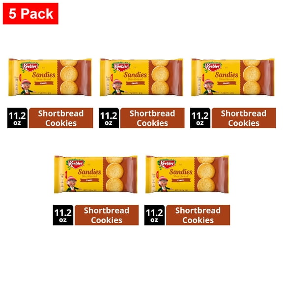 Keebler Sandies Shortbread Cookies 11.2 oz - 5 Pack