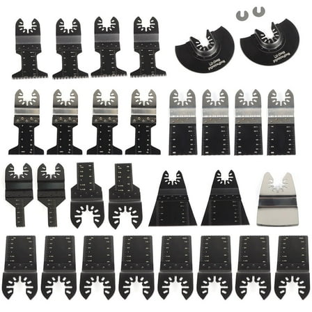 munirater Universal Quick Release Multitool Oscillating Saw Blades Accessories 31Pcs
