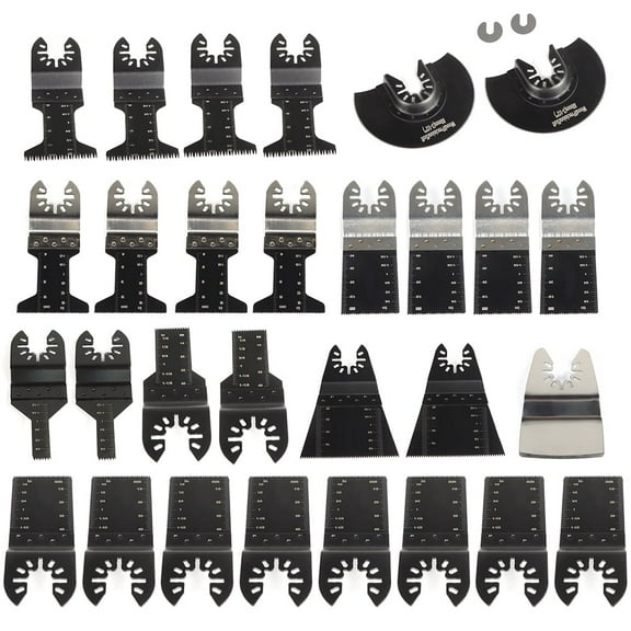 munirater Universal Quick Release Multitool Oscillating Saw Blades Accessories 31Pcs