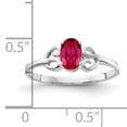 thumbnail image 2 of Primal Gold 14 Karat White Gold 6x4mm Oval Ruby Ring, 2 of 4