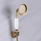 thumbnail image 2 of Shower Head Brass Hand Shower High Pressure Shower Head 1/2 Inch Gold Hand Shower With Hose And Shower Head Holder, 2 of 5