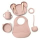thumbnail image 1 of Vajilla para Bebé Match & Enjoy Set de Alimentación 2 Platos Babero Mordedera Vaso Cubiertos Rosa, 1 of 9