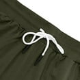 thumbnail image 6 of DPTALR Men's Solid Color Elastic Waist Drawstring Pocket Sports Ankle Pants,Army Green Big and Tall Men XXL, 6 of 8