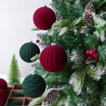thumbnail image 3 of Feltree Flocked Christmas Ball Ornaments 12 Pcs, 3 Inch Velvet Hanging Balls for Tree and Home Decor, 3 of 4
