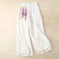 thumbnail image 2 of Pants for Women Leisure Women's Casual Loose Wide Leg Versatile Casual Pants(White,M), 2 of 9