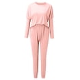 thumbnail image 5 of XIAOCHA Women Solid Print Tracksuit Long Sleeve Jogger Pants Loungewear, 5 of 5