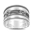 thumbnail image 1 of Bali Rope Swirl Wide Thumb Ring 925 Sterling Silver Band Jewelry Female Male Unisex Size 8, 1 of 4