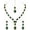 Gold Green, variant on Parshwa Creations Indian Pink Silver Plated Rhinestone Jewelry Set Necklace with Earrings & Tikka for Women - Crystal, Alloy Jewelry Set for Prom, Wedding