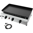 thumbnail image 3 of GraceHome-US 3 Burners Gas Propane Griddle,Outdoor Portable Propane Gas Grill Griddle-30000 BTU, Stainless Steel Flat Top Griddle Station for Kitchen, BBQ, Camping Tailgating 23 Inch Flat Top Grill, 3 of 8