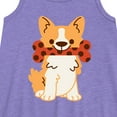 thumbnail image 2 of Instant Message - Corgi With Bone - Toddler and Youth Girls A-line Dress, 2 of 5