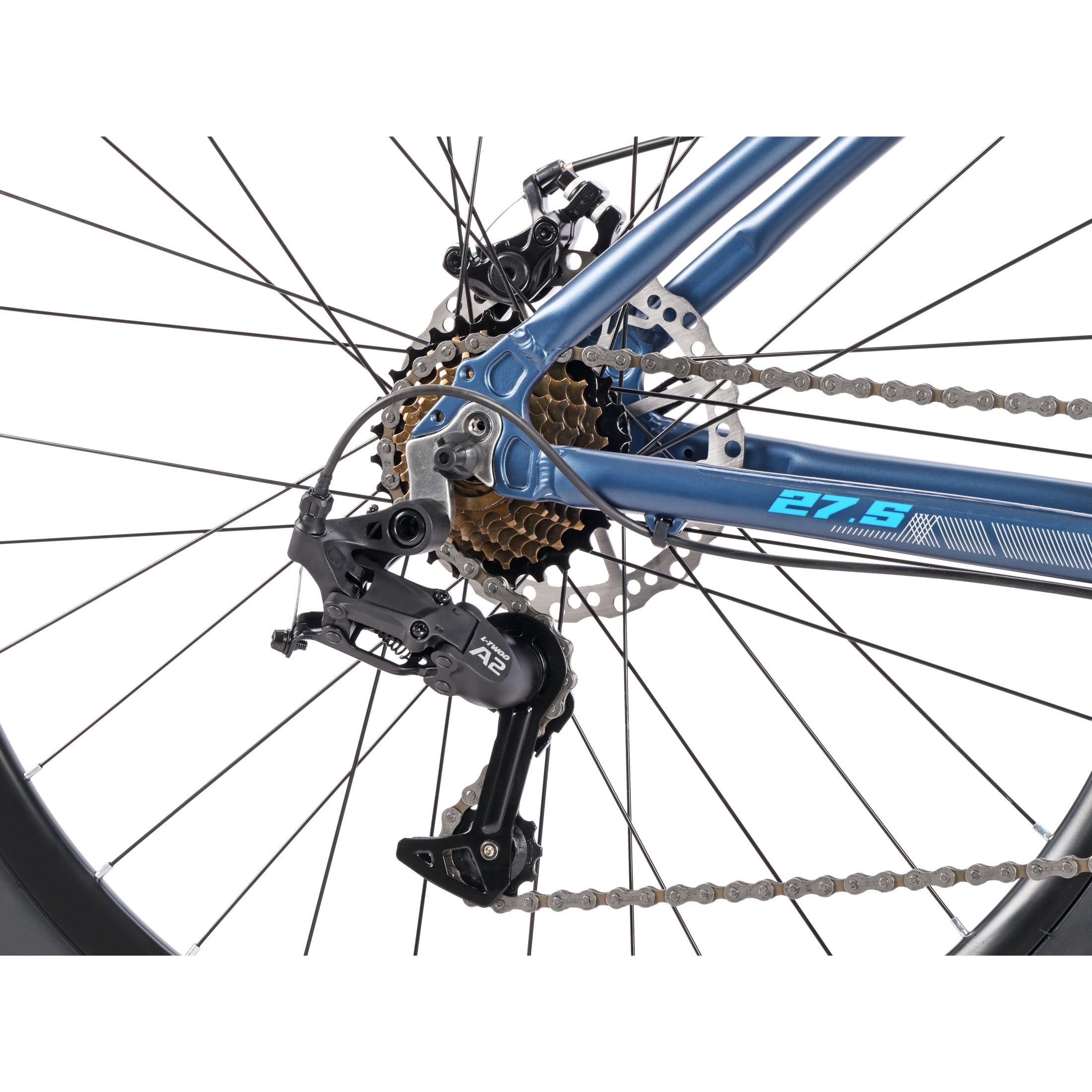 Schwinn High Timber Sport Mountain Bike, 27.5 Inch Wheels, 21 Speeds, Blue