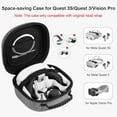 thumbnail image 2 of Estuche rígido para Meta Quest 3S/Quest 3/Vision Pro: compatible con cascos de realidad virtual y mandos táctiles. Diseño compacto para viajar y guardar en casa, 2 of 7