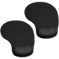 thumbnail image 1 of 2 Pack Mouse Pad, Ergonomic Mouse Pad with Gel Wrist Rest Support, Comfortable Wrist Rest Mouse Pad with Non-Slip PU Base for Computer Laptop Home Office Travel,Black, 1 of 6