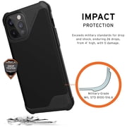 UAG iPhone 12 Pro Max Case [6.7-inch screen] Feather-Light Heavy Duty Shockproof Slim Rugged Metropolis LT. Protective Cover, Smooth PU SATN ARMR Black