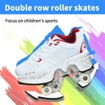 thumbnail image 4 of Roller Skate Shoes for Women,Double Row Deform Wheel Roller Skates,Sneakers with Wheels for Girls Boys, 4 of 9
