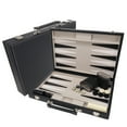 thumbnail image 1 of WE Games Black Leatherette Backgammon Set - 18 inch, 1 of 9