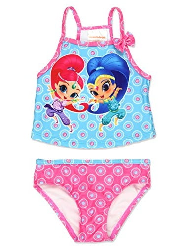 Shimmer and Shine Girls Swimwear Swimsuit (3T, Pink/Blue) - Walmart.com