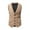 Khaki, variant on IYTR Men's Single-breasted Vest Jacket Sleeveless Jacket Button Up V-Neck Business Casual Streetwear Jacket with Pocket Stripe Gray XL