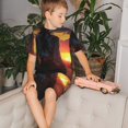 thumbnail image 4 of Balery Sunset Western Cowgirl Conjunto de Pijama Infantil de Manga Corta con Estampado – Ropa de Dormir de Algodón Suave-XX-Large, 4 of 6
