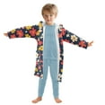 thumbnail image 7 of FORMRS Niños Bathrobe Unisex Hooded Robe Soft Plush Pajamas Sleepwear, Size 7-9T, Small Colorful Flower, 7 of 7