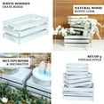 thumbnail image 4 of Efavormart Set of 3 White Rustic Wooden Crate Boxes, Nesting Crates Storage Decorative Boxes With Built-in Handles for Decorative Farmhouse Wooden Container Boxes for Storage, 4 of 9