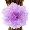 thumbnail image 5 of 2PCS Curtain Tied Flowers Curtain Ties Peony Curtain Tiebacks Magnetic Peony Curtain Tiebacks Curtain Binding Clamp Tie Backs Curtain Buckles for Drapes Curtain Tieback Clamp(As Shown,Purple), 5 of 5