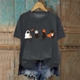 thumbnail image 2 of Duqingm Halloween Shirts for Women Funny Halloween Cat Graphic Short Sleeve Shirt Casual Fall Tee Tops,2XL, 2 of 4