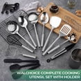 thumbnail image 4 of Walchoice 30 Pcs Kitchen Utensils Set, Stainless Steel Cooing Utensils Set With Holder, Metal Kitchen Gadgets Cookware Tools for, Heat Resistant & Dishwasher Safe, 4 of 9