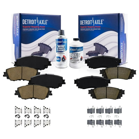 Detroit Axle - 6pc Front and Rear Ceramic Brake Pads for Lexus ES250 ES300h UX200 UX250h UX300h Toyota Avalon Camry Corolla Cross C-HR Venza