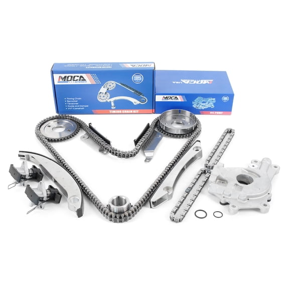 MOCA AUTOPARTS Timing Chain Kit NGC Cam Gear with Oil Pump Fit for 02-04 Chrysler Concorde Intrepid 2.7L & 04-06 Dodge Stratus 2.7L