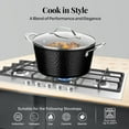 thumbnail image 3 of Gotham Steel 10 Pc Hammered Pots and Pans Set Non Stick, Easy Clean Kitchen Ceramic Cookware Set Nonstick, Long Lasting Pot and Pan Set with Skillet/Sauce Pan, Oven Safe, No Forever Chemicals, Black, 3 of 7