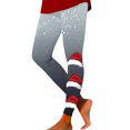 thumbnail image 1 of Gibobby Leggings para mujer Leggings de yoga ajustados con estampado navideño degradado para mujer, levantamiento de cadera, fitness,(Gris,XG), 1 of 5