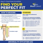Breg Tri-Panel Knee Immobilizer - Adjustable Support for Pain Relief and Recovery