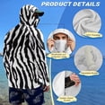 thumbnail image 4 of SEANATIVE Long Sleeve Sun Shirts for Men Fishing Hiking Running Tops Sun Hoodie Lightweight Breathable Outdoor UV Protection Rash Guard, S, Zebra Print Black White, 4 of 7