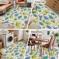 thumbnail image 6 of 3x5 Washable Area Rug, Children's Day Non-Slip Rectangle Rug for Living Room Bedroom, Cartoon Green Dinosaurs Geometric Tree Beige Plaid Indoor Low Pile Floor Mat for Home Decor, 6 of 9