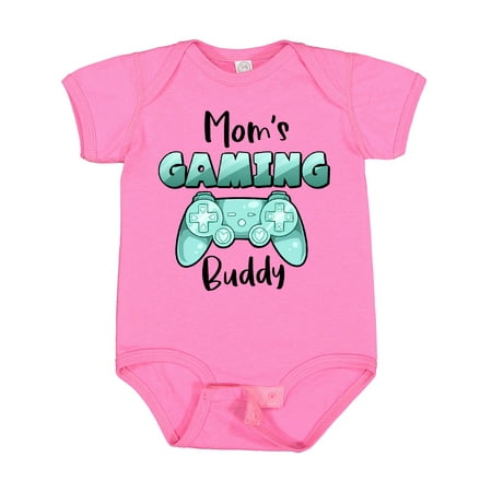 

Inktastic Mom s Gaming Buddy- Aqua Controller Gift Baby Boy or Baby Girl Bodysuit