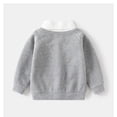thumbnail image 5 of LYMAYTER 2-7Y Toddler Boys Little Kids Lapel Collar Lined Neck Sweatshirt Long Sleeve Preppy School Style Top, 5 of 8