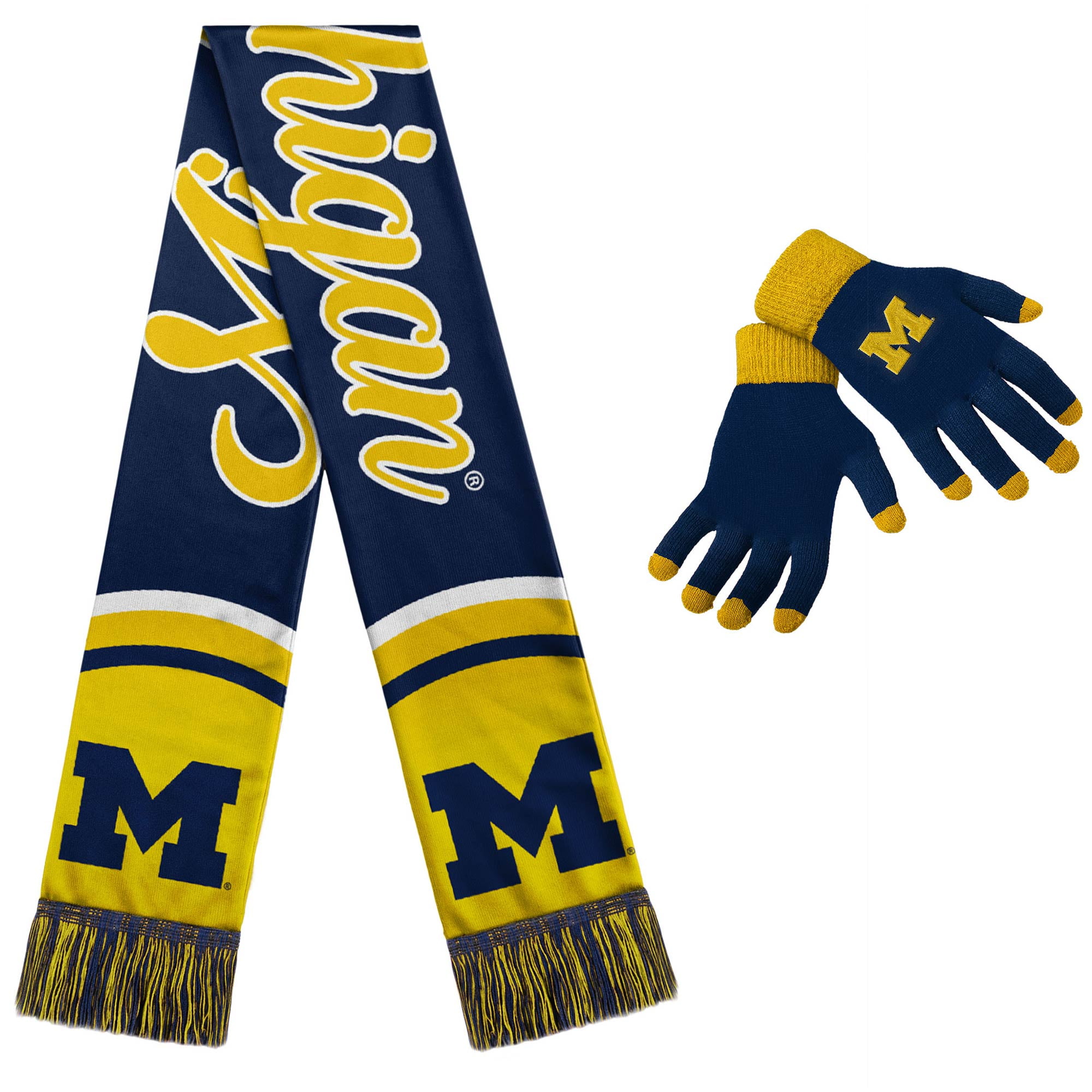 Michigan Pashmina Scarf Elegant New FREE SHIPPING Michigan Wolverines NCAA