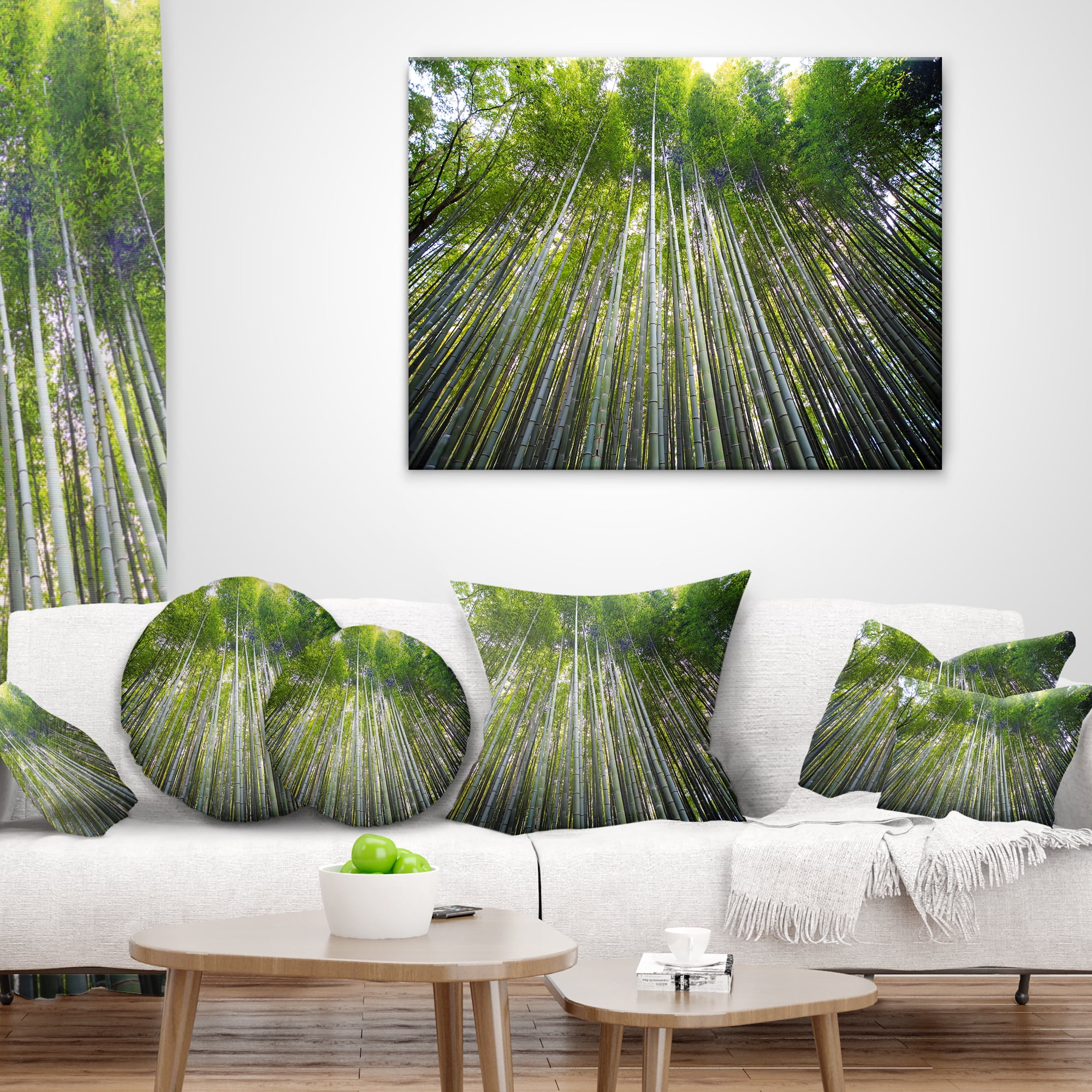 Designart 12" x 20" Multi-color Polyester Throw Pillow