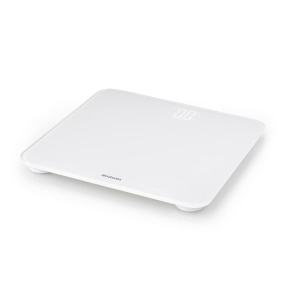 Brabantia Renew Digital Bathroom Weighing Scales (White) Battery-Powered Personal Body Weight Scales