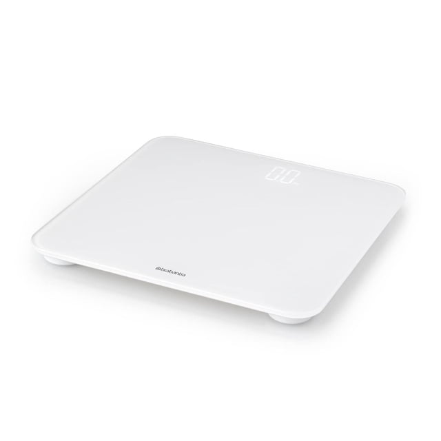 Brabantia Renew Digital Bathroom Weighing Scales (White) Battery-Powered Personal Body Weight Scales