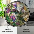 thumbnail image 3 of Hummingbird Stained Glass Sun Catcher with Mountain Stained Glass Window Hanging, Suncatchers for Windows Hanging, Lavender Wall Decor, for Women/Friends/Lover, 3 of 5