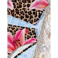 thumbnail image 7 of WOYY Girls Leopard Flower Print Bikini Swimsuit Quick Dry Beach Bathing Suit, Sizes 5-12, 7 of 7