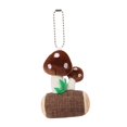 thumbnail image 2 of Lindo pequeño hongo peluche llavero decoración relleno bolso colgante adorno encanto Café Zulema llaveros de peluche, 2 of 8